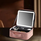 LED Mirror Travel Makeup Organizer Bag