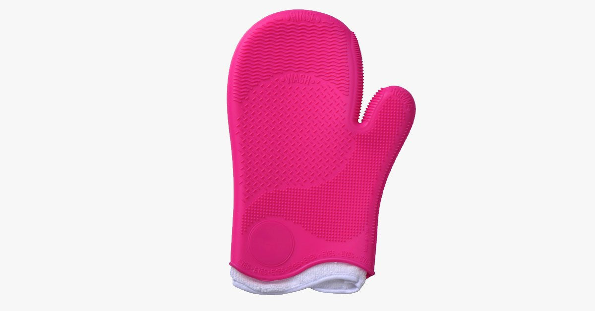 Glove Makeup Brush Cleaner - Clean your makeup brushes conveniently