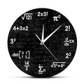 Mathematical Wall Clock with Black Symbol Design