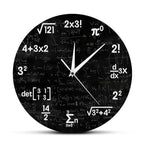 Mathematical Wall Clock with Black Symbol Design