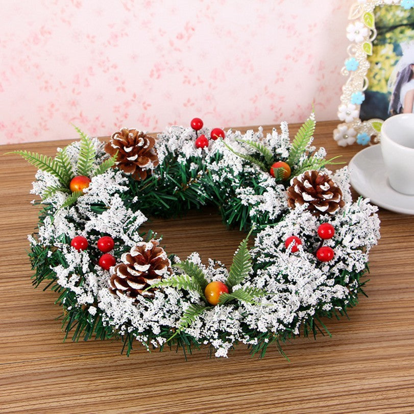 Christmas Flocked Wreath Decoration 20CM, 30CM, 40CM