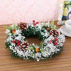 Christmas Flocked Wreath Decoration 20CM, 30CM, 40CM