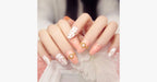 Nude floral nails
