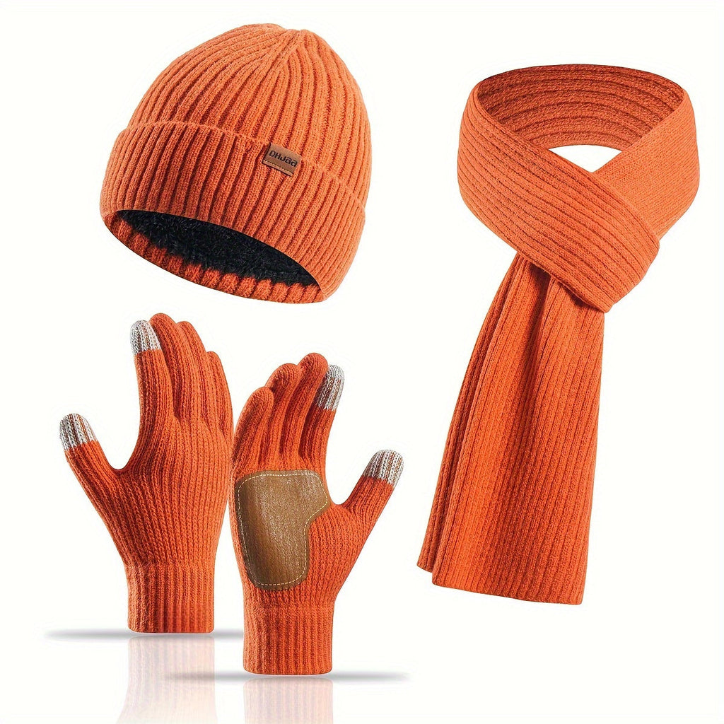 Winter Comfort Set – Knitted Beanie, Scarf and Gloves for Unisex
