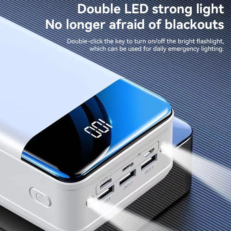 50000mAh large capacity power bank mobile phone super fast charging mobile power tray mobile computer external power supply