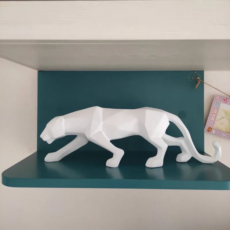 PantherSculpt – Sleek Black-White Panther Statues