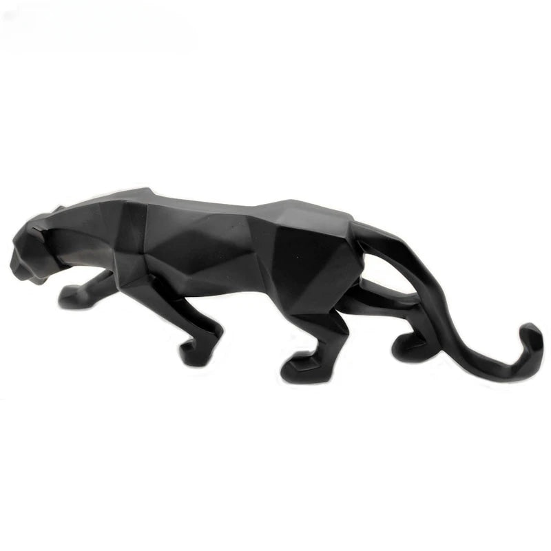 PantherSculpt – Sleek Black-White Panther Statues