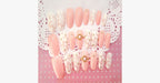 Nude floral nails