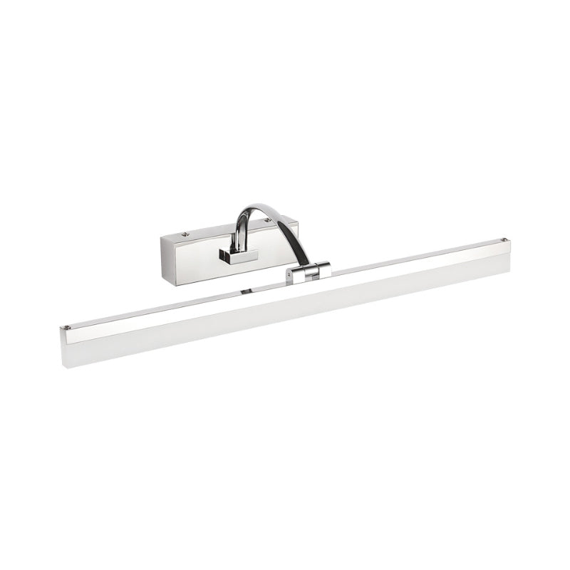 Acrylic Slim Vanity Light Contemporary Style LED Chrome Finish Wall Lamp for Bathroom, 16"/19.5" Diameter