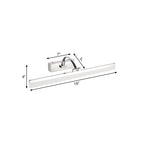 Acrylic Slim Vanity Light Contemporary Style LED Chrome Finish Wall Lamp for Bathroom, 16"/19.5" Diameter