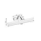 Acrylic Slim Vanity Light Contemporary Style LED Chrome Finish Wall Lamp for Bathroom, 16"/19.5" Diameter