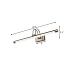 Metallic Arch Wall Light Modern Stylish 16.5"/20.5" W LED Nickel-Finish Wall Lamp with Acrylic Shade