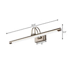 Metallic Arch Wall Light Modern Stylish 16.5"/20.5" W LED Nickel-Finish Wall Lamp with Acrylic Shade