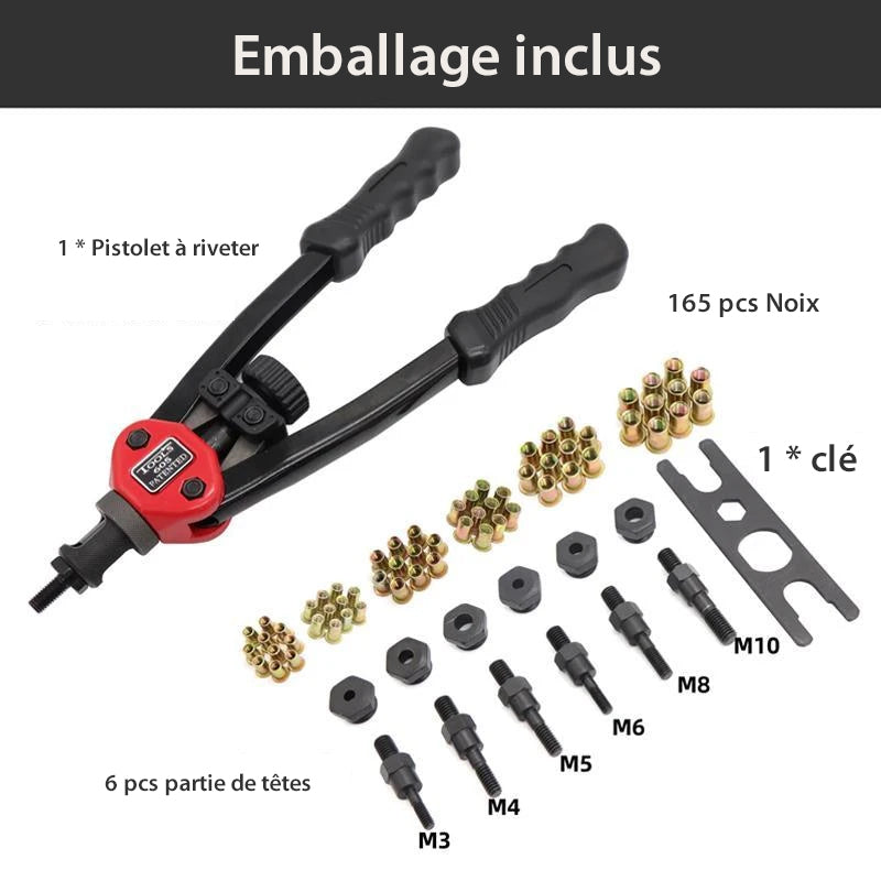 Kit tool for automatic rivets