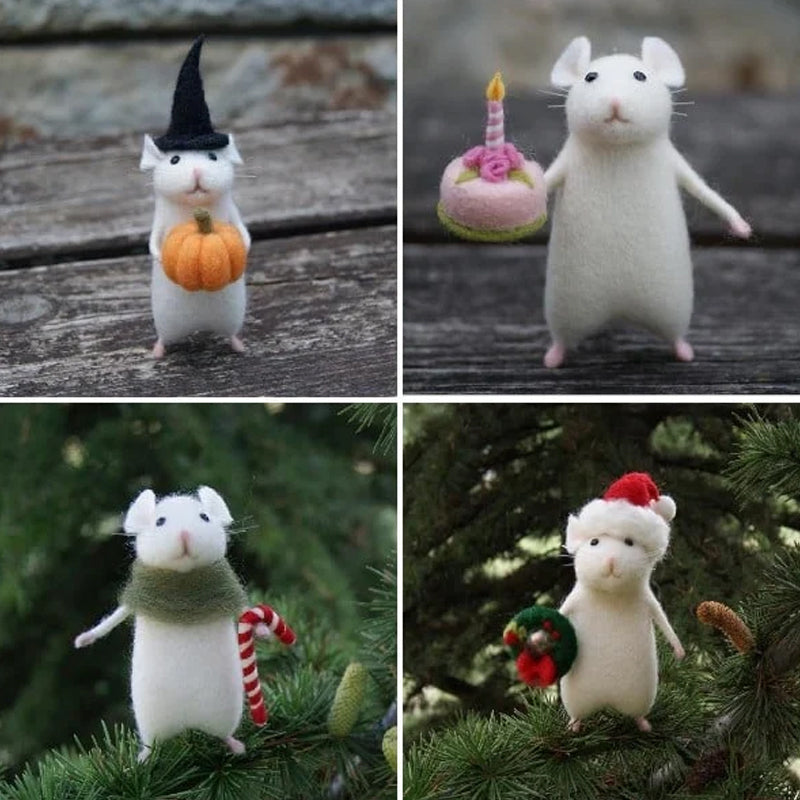 Felt Mouse Halloween Ornament