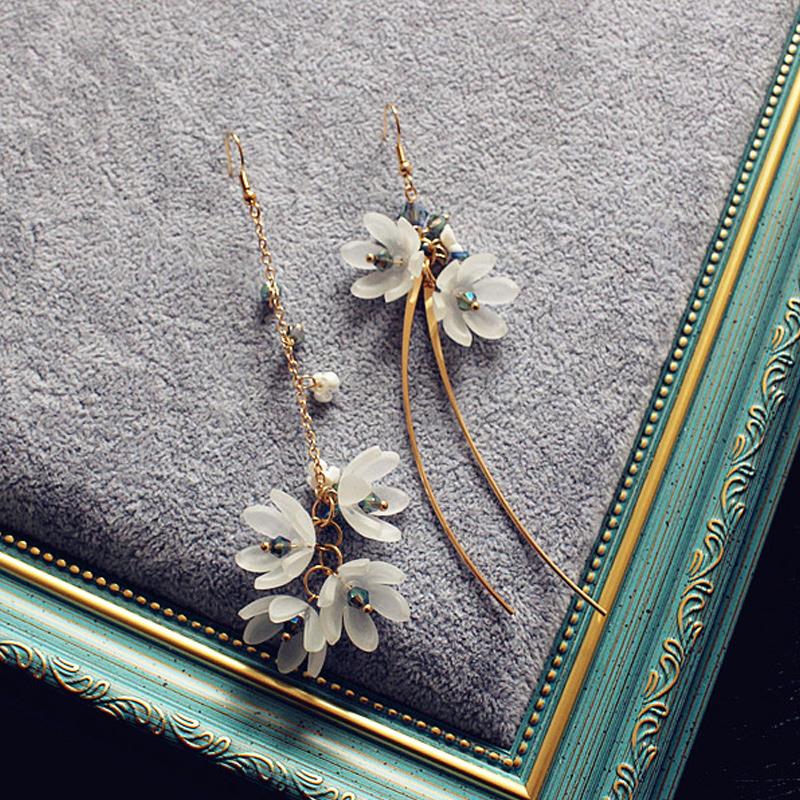 Asymmetrical Flower Earrings