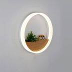 Lumoshelf LED Wall Light | Solid Wood with Shelf | Round Wall Lamp | Warm & White Light
