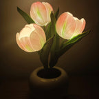 LED Tulip Nightstand Lamp Flower Table Lamp