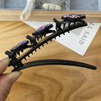 Hair clip with crystal flower