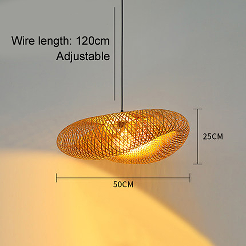 Rattan Woven Bamboo - Pendant Light - Led - Light