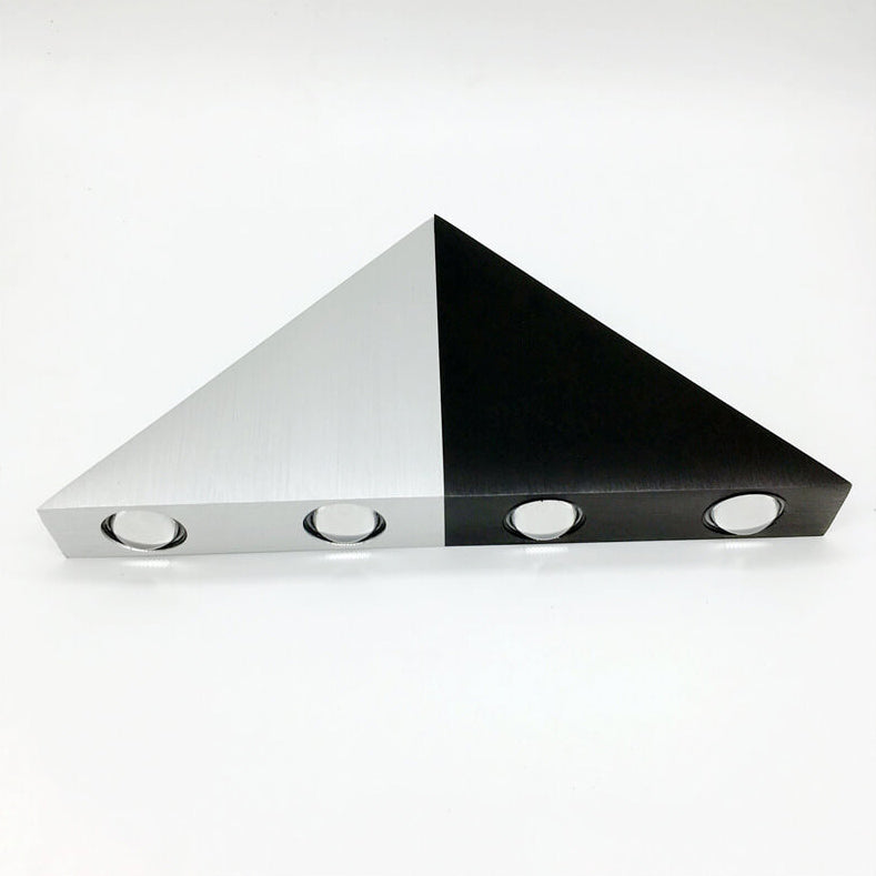TriLumina Prism LED Wall Light | Creative Pyramid Design | Aluminum & Acrylic | Colored Light Options