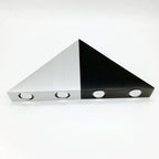 TriLumina Prism LED Wall Light | Creative Pyramid Design | Aluminum & Acrylic | Colored Light Options