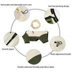Full Protection Polar Fleece Dog Overall with Removable Collar
