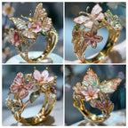 Butterfly flower ring