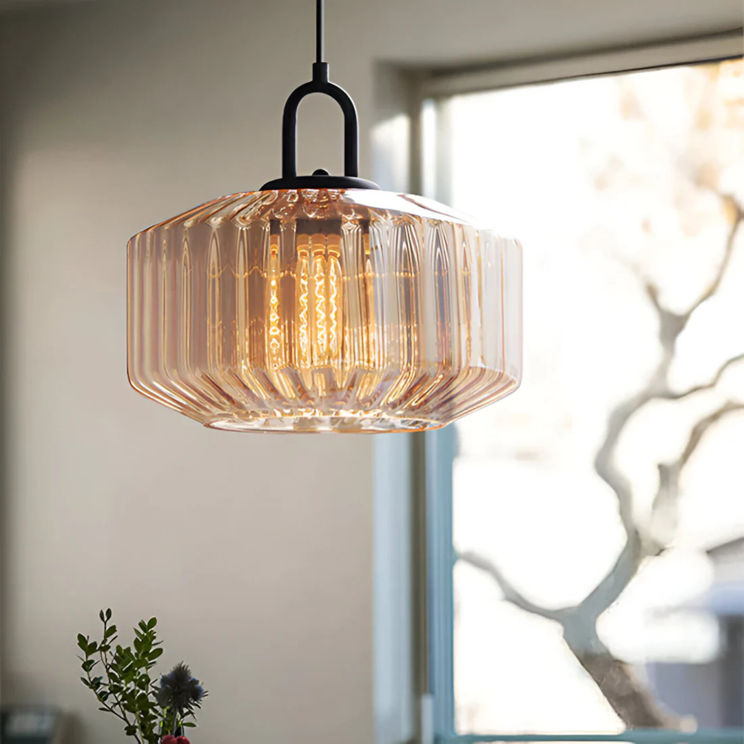 Retro Colored Glass Pendant Lamp
