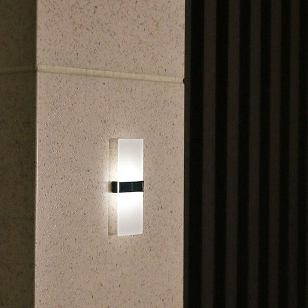 LumaZen Solar LED Wall Lamp | Weatherproof | Solar Powered Outdoor Lighting | Garden & Patio Decor