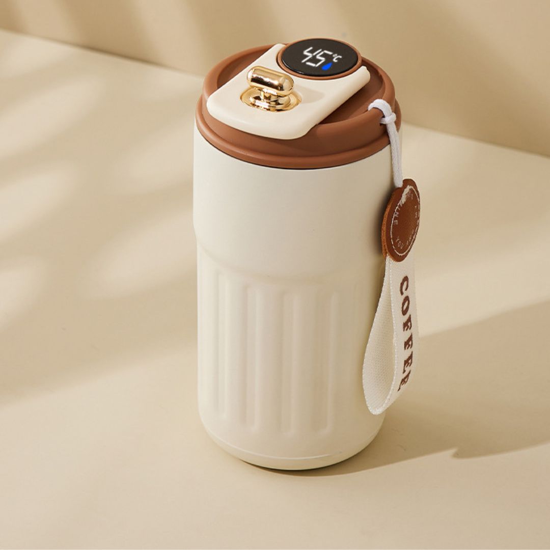 Stainless Steel Coffee Mug with LED Temperature Display 450 ML