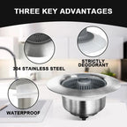 3-in-1 Sink Drain Strainer with Anti-Clogging and Odor Control