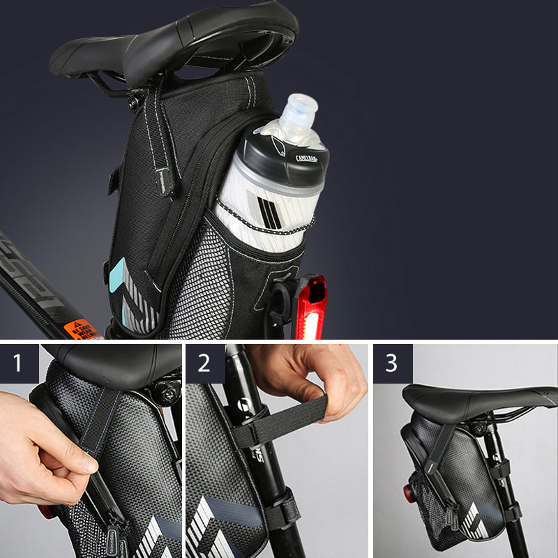 Waterproof bike bag under the saddle