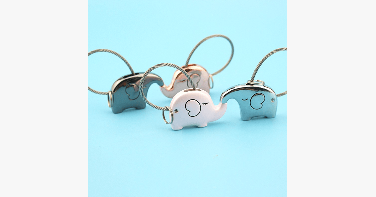 Elephant Love Keychain Set