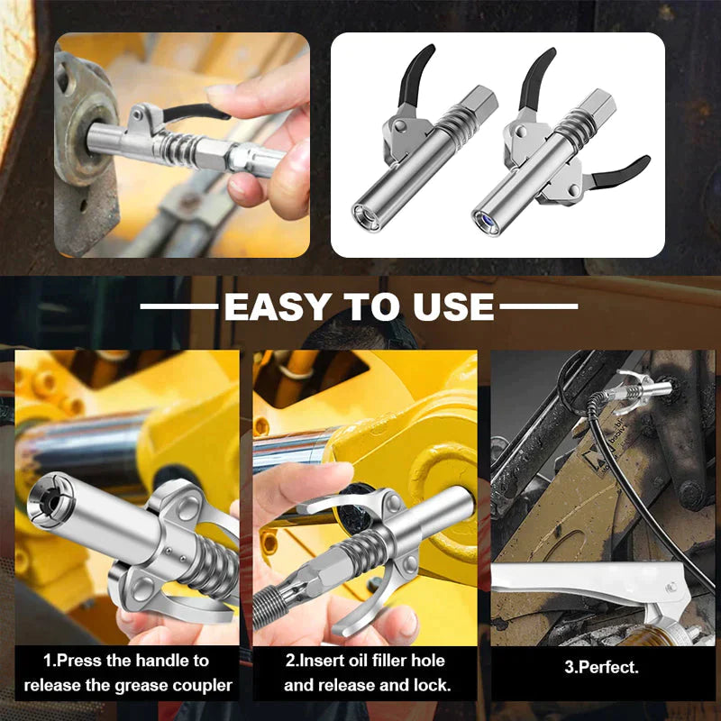 Strong lock on lubricating couplings