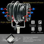 LED strobe spotlight with three sides for car