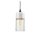 Hand-Blown Glass & Wood Pendant Light Adjustable
