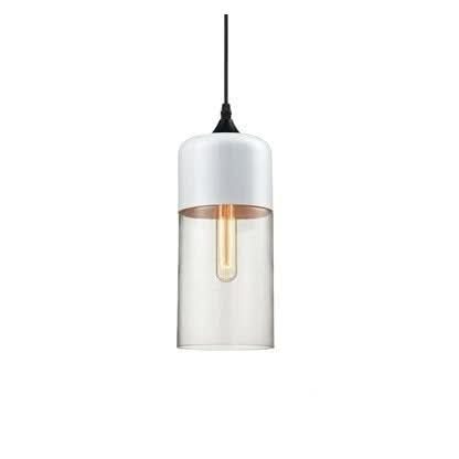 Hand-Blown Glass & Wood Pendant Light Adjustable