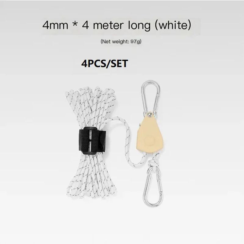 Portable Adjustable Fix Tent High Strength Fast Release Pulley Camping Rope