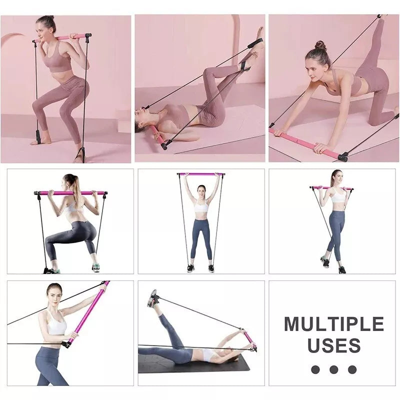 Multi-Functional Pilates Bar – Home Gym & Resistance Training Kit