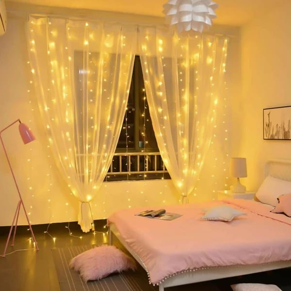 LED Rainbow Curtain Lights — Color Changing Waterproof Decoration