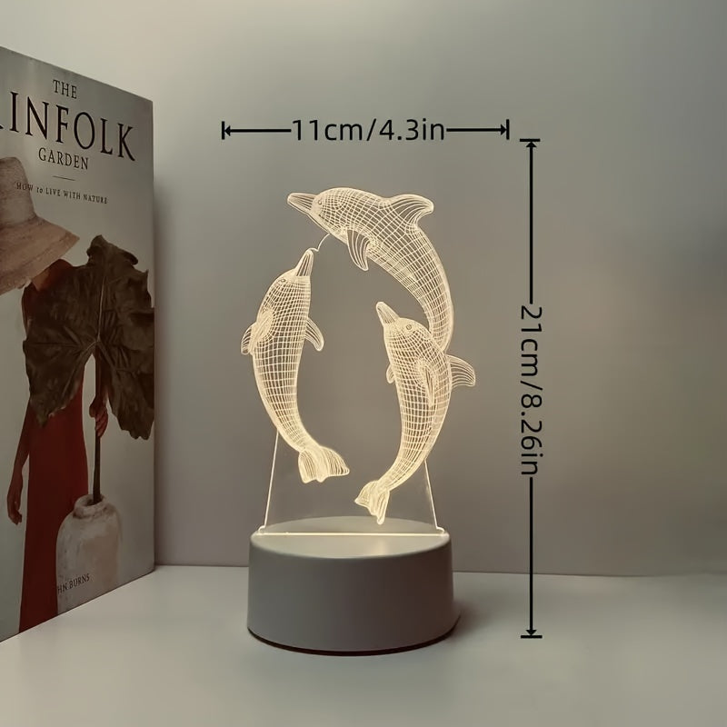 GeoDolphin - Trendy 3D Illusion Table Lighting