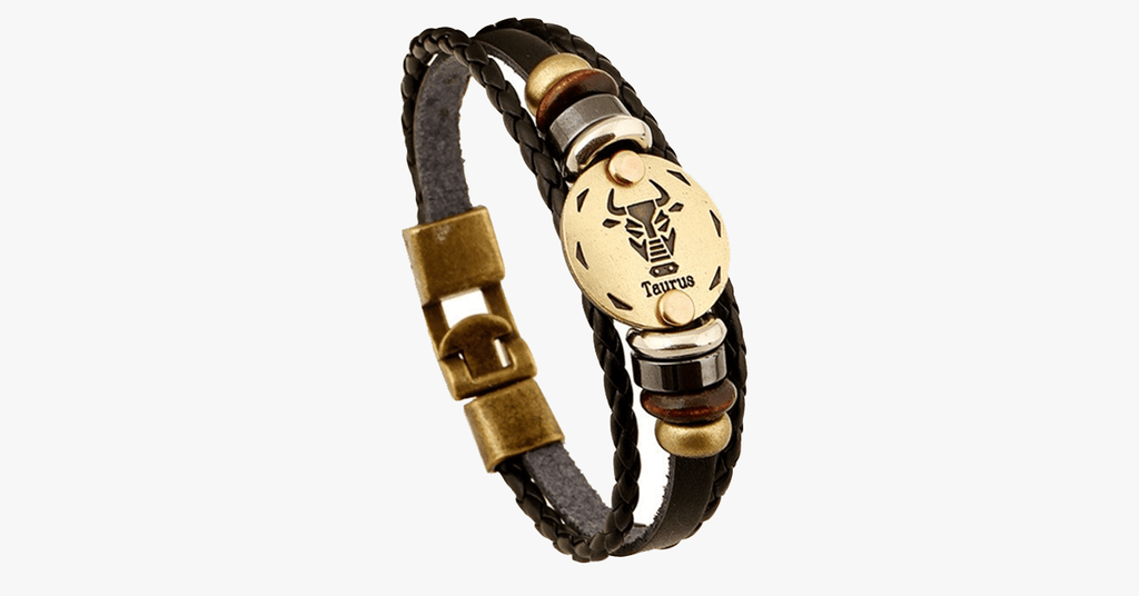 Zodiac Bracelet - Gallstone Leather Bracelet - Available for all zodiac signs
