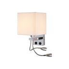 White/Black/Beige Cube Wall Lantern Lighting Modernism Fabric 1 Light Wall Mount Light