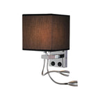 White/Black/Beige Cube Wall Lantern Lighting Modernism Fabric 1 Light Wall Mount Light