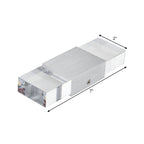 Rectangular Acrylic LED Top and Bottom Wall Light Modern 1 Light Silver Wall Light in Warm/White Light