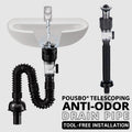 Telescopic drain pipe against odor