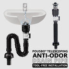 Telescopic drain pipe against odor