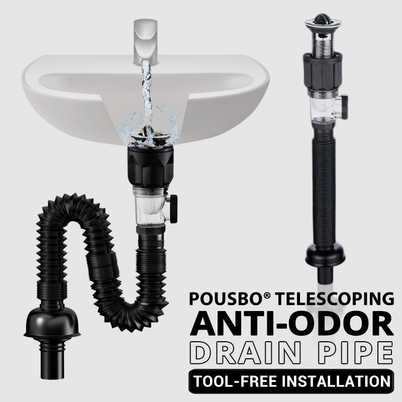 Telescopic drain pipe against odor