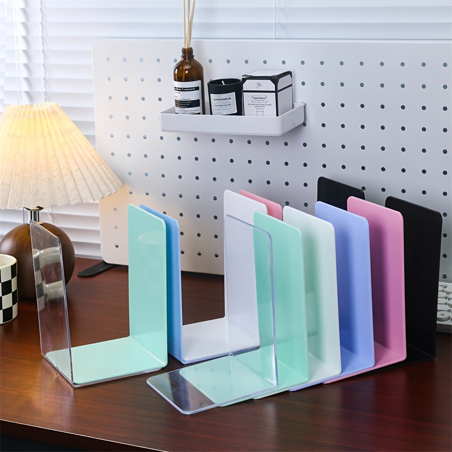 ClearStand - Elegant Transparent Bookends Set of 2